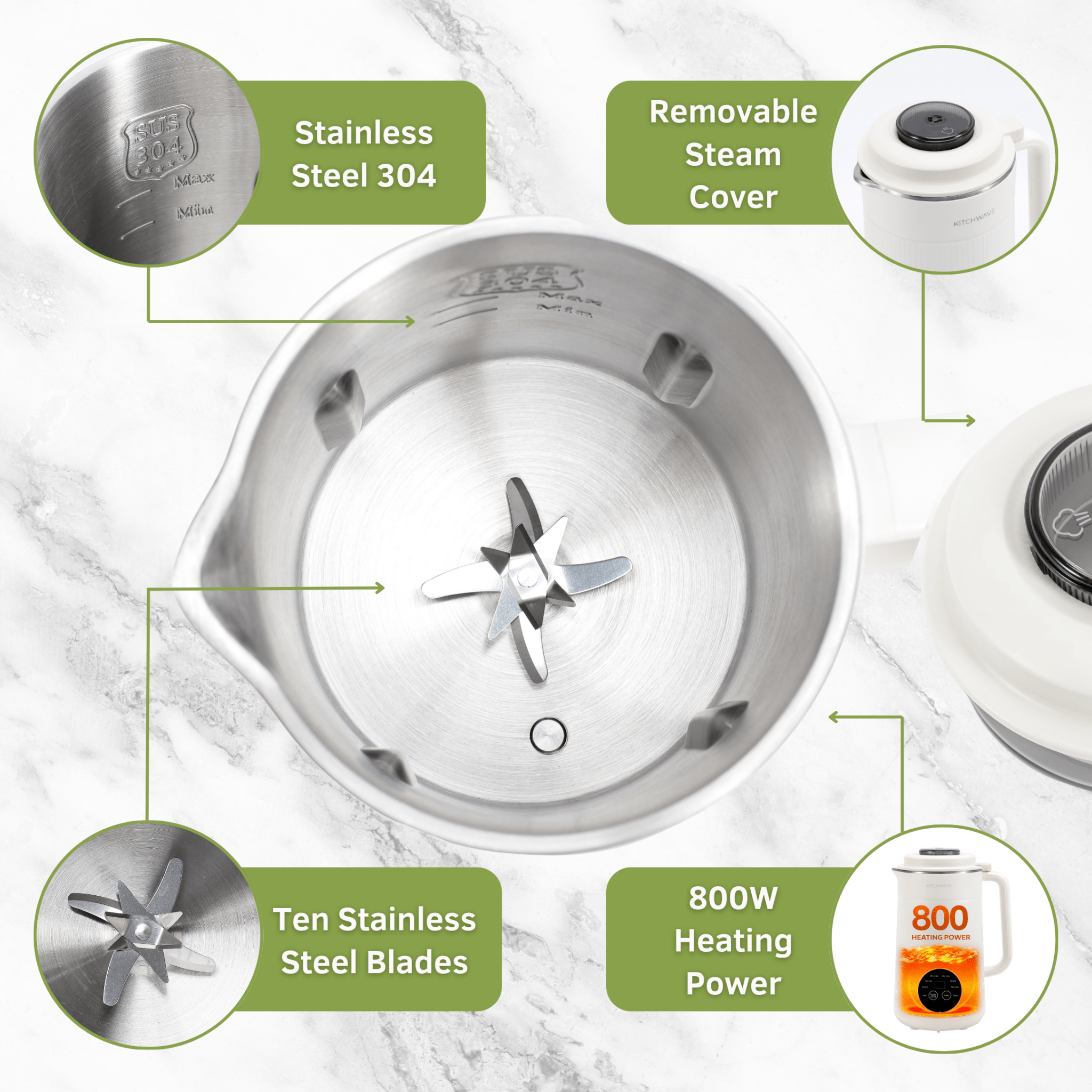 8-in-1 Nut Milk Maker Bundle KITCHWAVE