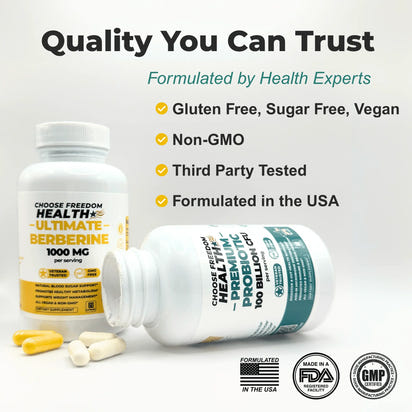 Premium Probiotic 100 Billion CFU + FREE Berberine HCL 1000MG KITCHWAVE