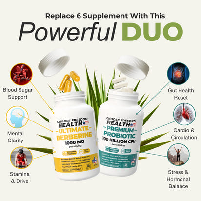 Premium Probiotic 100 Billion CFU + FREE Berberine HCL 1000MG KITCHWAVE